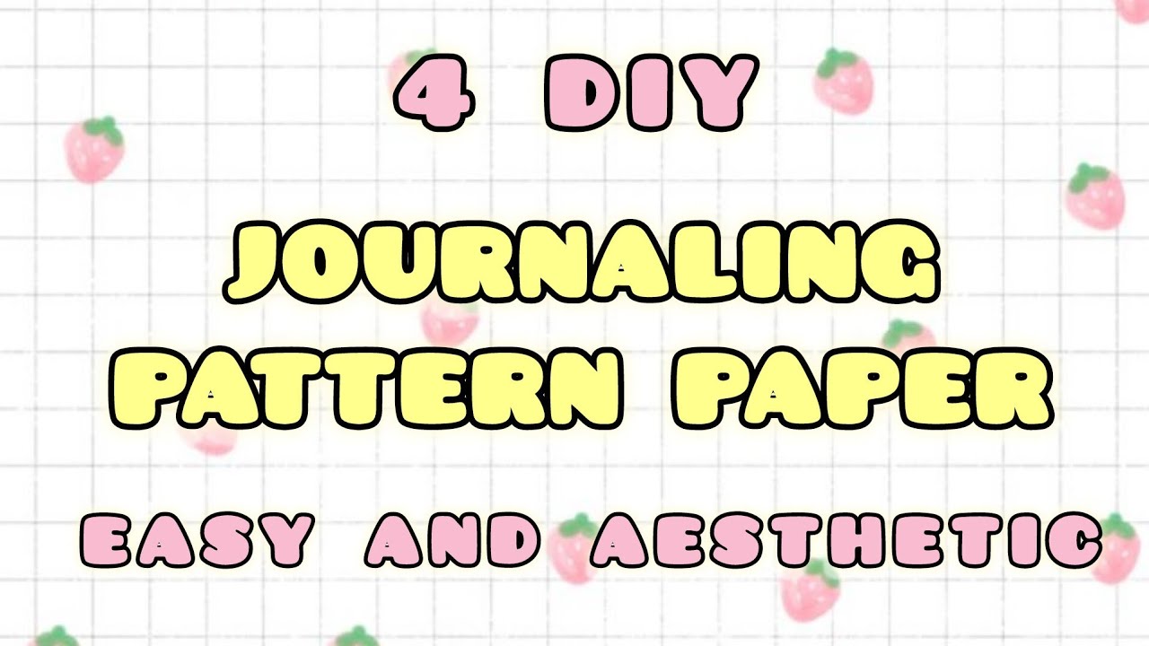 4 EASY DIY Journaling pattern paper/ EASY Handmade pattern paper🌸🤍🌸 ...