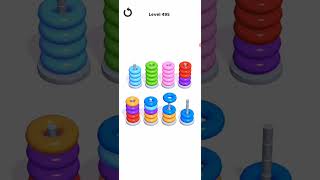 Hoop Stack - Color Puzzle Game Level 495