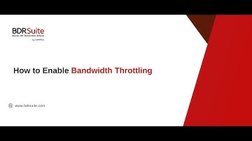 How to Enable Bandwidth throttling