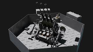 Type 96 25mm AA gun Test Animation