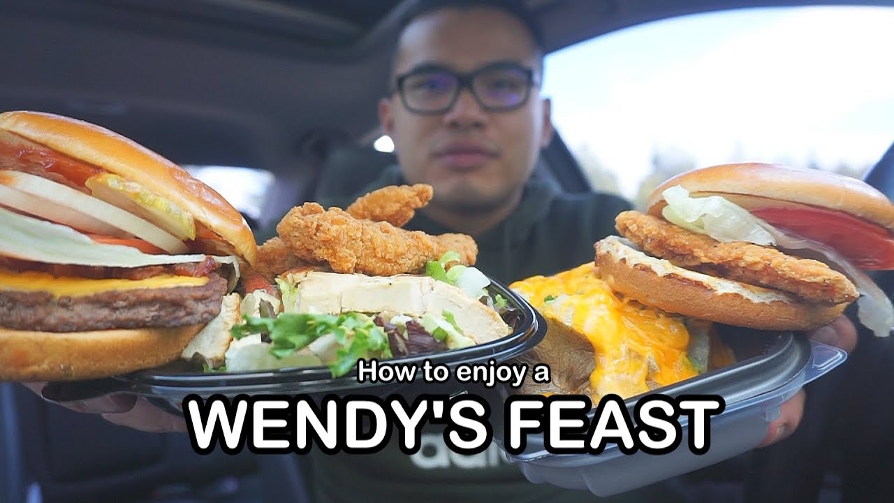 How to enjoy a WENDY'S FEAST *MUKBANG