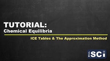 TUTORIAL: Equilibrium - ICE Tables and the Approximation Method