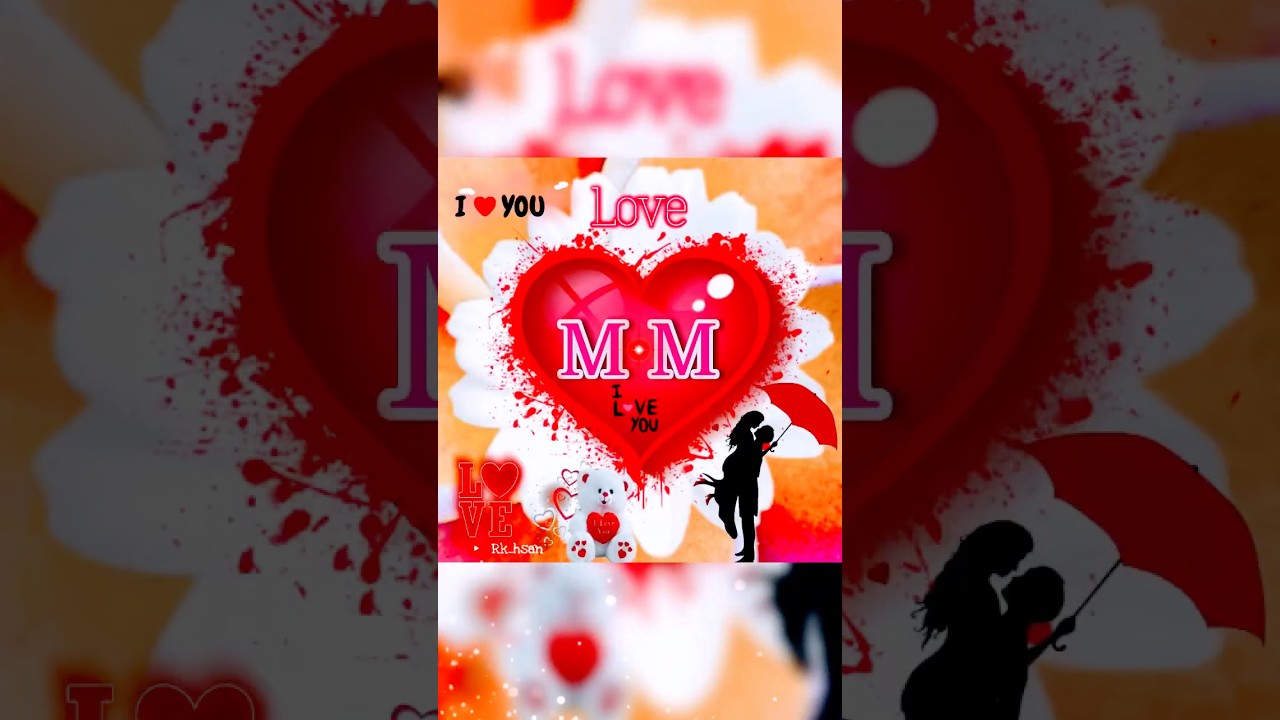 M M romantic couple’s name letter WhatsApp status, m+m name love letter status, 