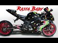 Custom painted RASTA BABY suzuki gsxr 1000 sports bike