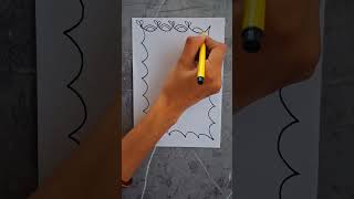 Easy Border Design for School Projects and assignment | Border Design For Math Project #shorts #easy