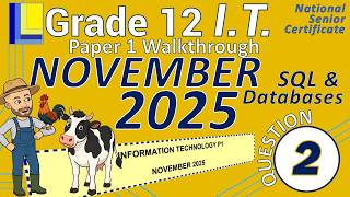 Information Technology | Grade 12 | Paper 1 November 2025 | Question 2 -SQL & Databases