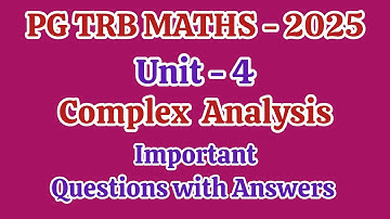 PG TRB Maths 2025🔥 Complex Analysis 💥Unit-4💥Cauchy integral formula SRT Vijay Maths 💯
