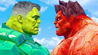 HULK CRASH | Iron Green Hulk vs Red Hulk Marvel Future Fight - What If