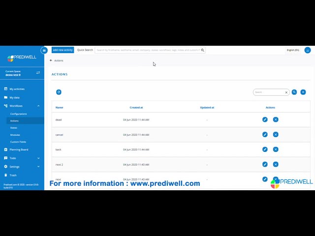 7. Prediwell CRM Workflow Guide / How to configure a workflow ? (PART 1)