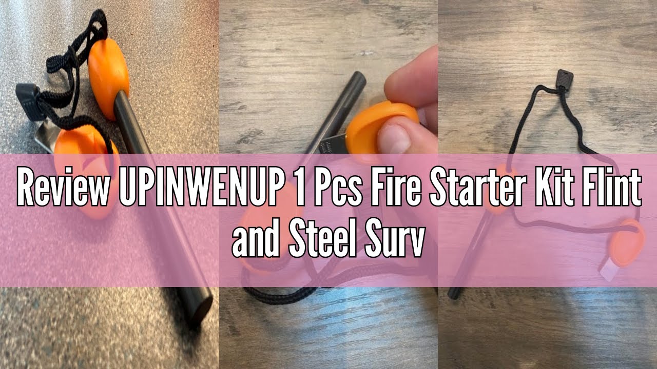 Review UPINWENUP 1 Pcs Fire Starter Kit Flint and Steel Survival Fire Steel Outdoor Emergency Surviv