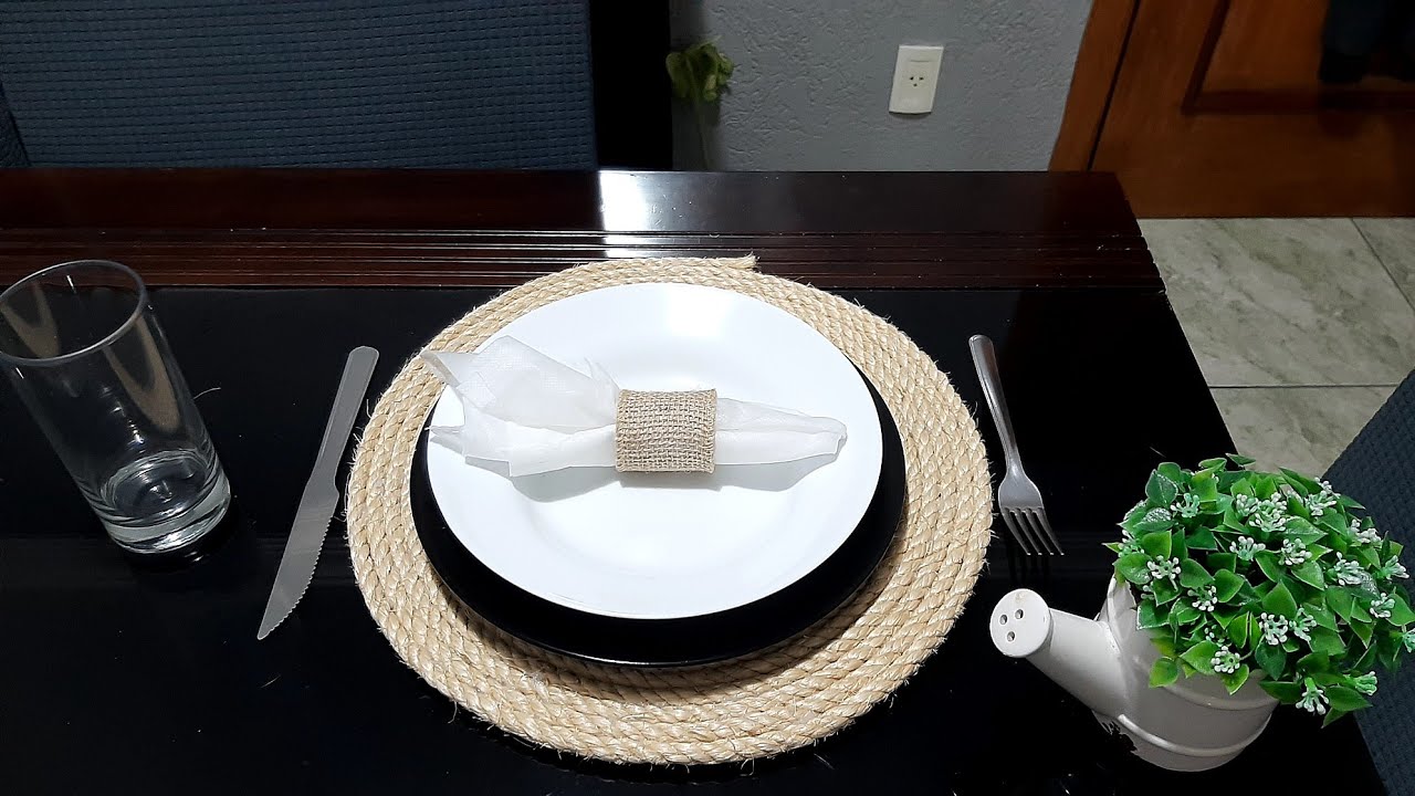 COMO FAZER SOUSPLAT, E PORTA GUARDANAPO DE CORDA DE SISAL E PAPEL CONTACT ❤TB.