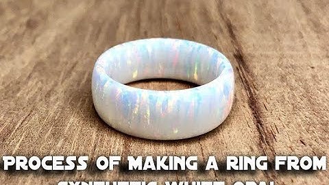 Making A Ring From Synthetic White Opal | Solid White Bello Opal Ring | /r/Damnthatsinteresting LiVE