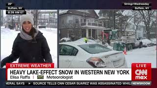 Elisa Raffa - Live Buffalo Lake Effect Snow Field Coverage 1-18-24