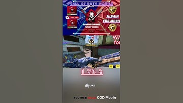 1 vs 4🤯🦾🔥 COD Mobile