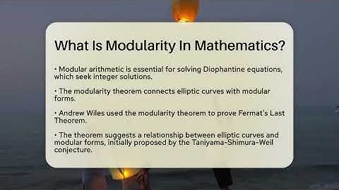 What Is Modularity In Mathematics? - Science Through Time