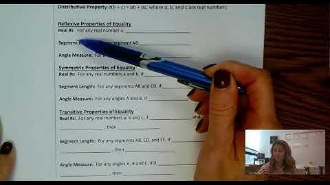 2.5 - Reasoning Using Properties of Algebra video #1