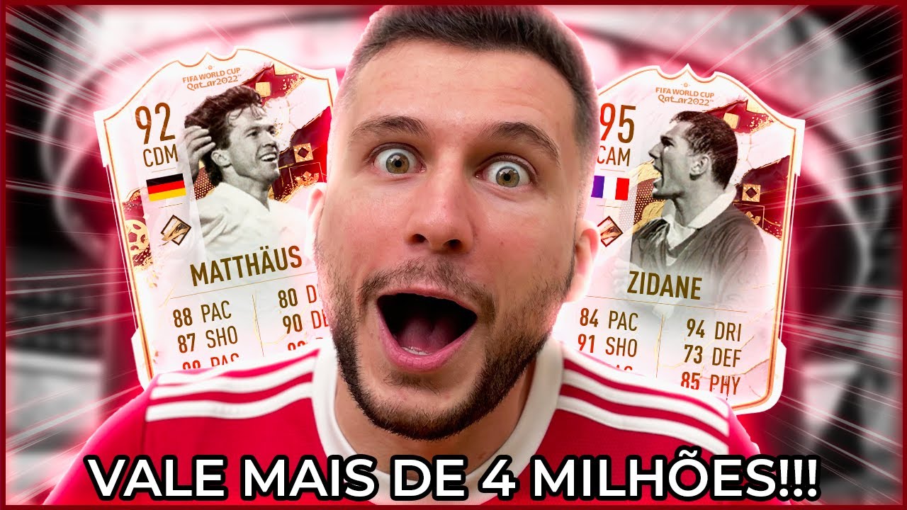 MEU DEUS!!!! EU TIREI O ZIDADE E O MATTHAUS DA WC!!! ABRI 16 PACKS ICON MID OU WC! FIFA 23 - UT