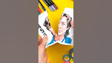 Amazing Paper Craft Trick with Popular Gi-hun by Squid Game 💔#squidgame #gihun #papercraft #trick