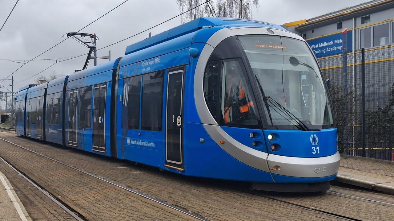 Trams at Wednesbury Grwst Western Street and Bilston Central