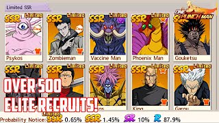 THEY ADDED LSSRS TO ELITE RECRUITS?! OVER 500 ELITE RECRUITS! - One Punch Man The Strongest (SEA)