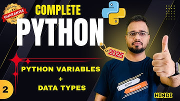 Python Tutorial in Hindi #2 - Variables and Data Types