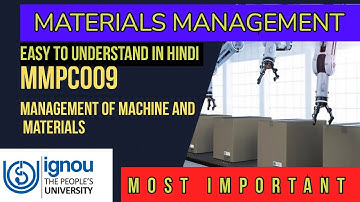 MMPC009 |Materials Management | How Material Management Impacts Production Efficiency | IGNOU MBA