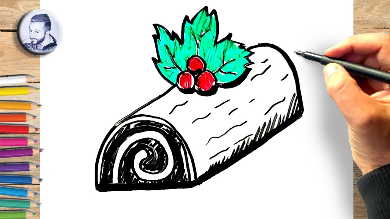 Buche De Noel Dessin Facile