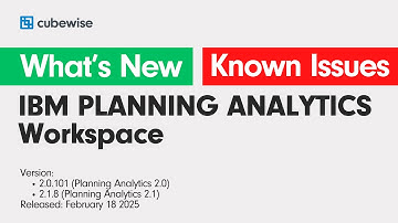 IBM Planning Analytics Workspace (PAW) 2.0.101 / 2.1.8. Released on February 18, 2025