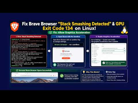 Fix Brave Browser "Stack Smashing Detected" & GPU Exit Code 134 on Linux!