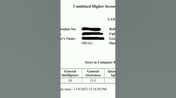 My SSC CHSL 2021 tier 1 marks #ssc #shorts