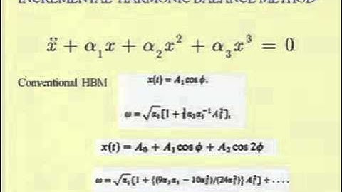 Mod-03 Lec-09 Incremental harmonic balance method and Intrinsic multiple