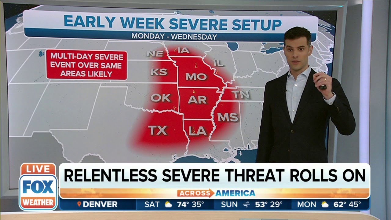 Severe Weather Threat From Southern Plains To Lower Mississippi Valley Next Week