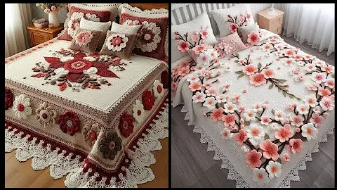Stunning And Stylish Crochet Bed Sheets Granny Square Crochet Bed Room Decorative Designs Collection