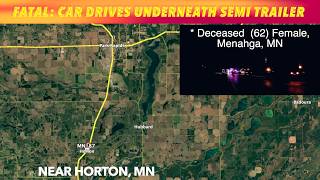 FATAL: Woman Drives Underneath Semi Trailer South Of Park Rapids, MN