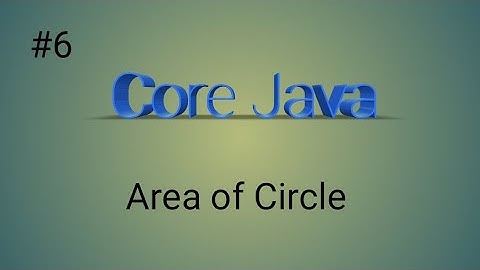 Calculate Area of Circle || by using eclips|| #java