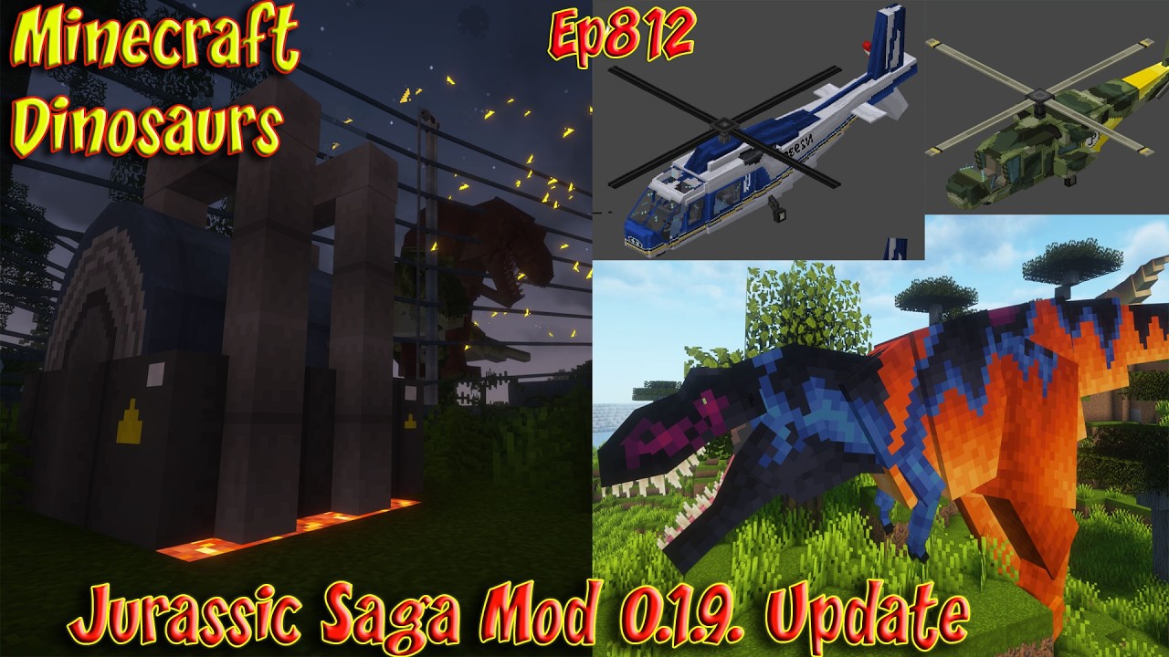 Dinosaur Mod Java Jurassic Saga Mod Showcase | Update 0.1.9 JAVA 1.21.1 Minecraft ...