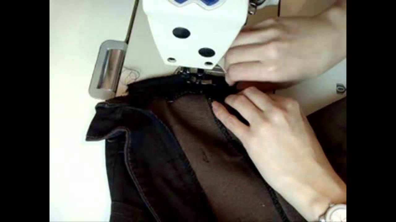 Замена молнии в брюках - YouTube