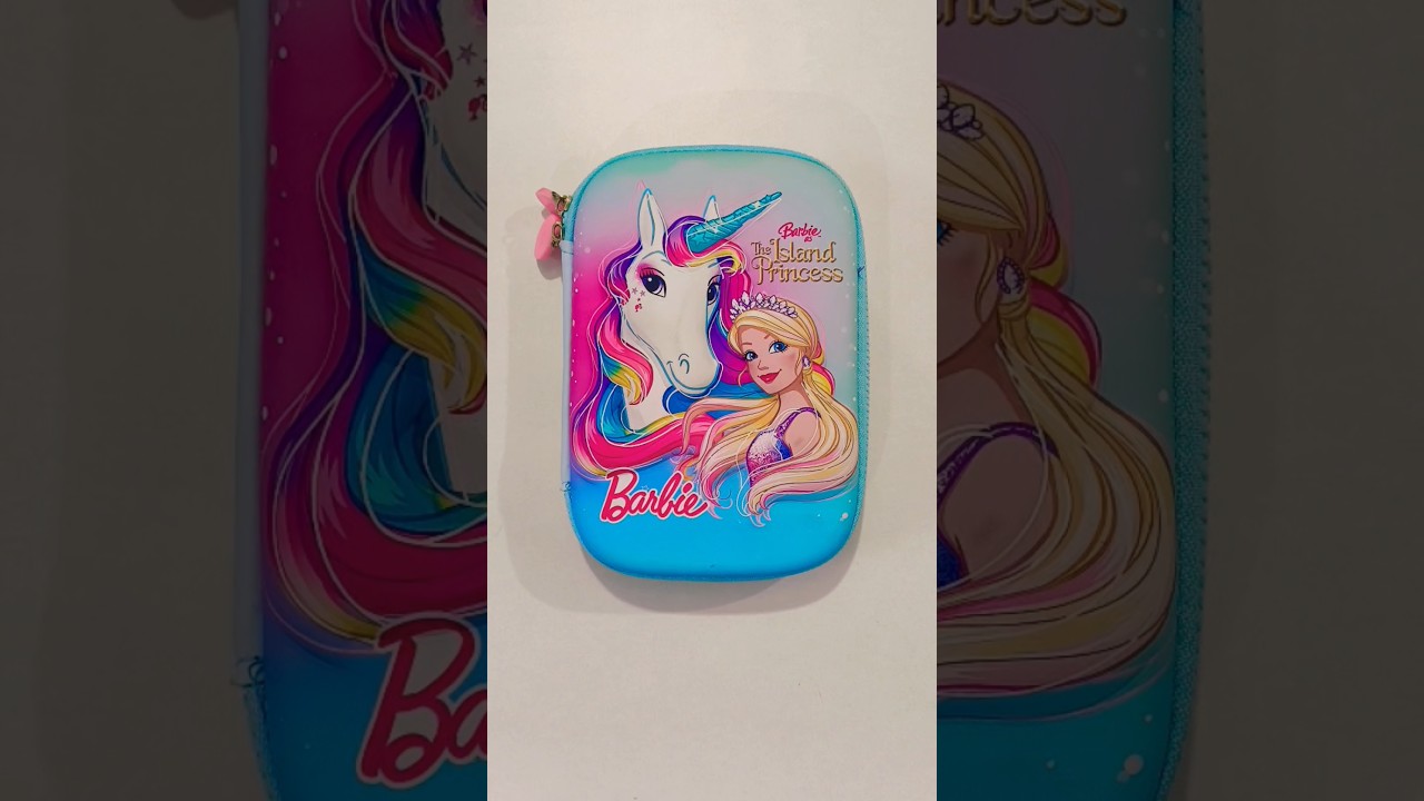 Adorable barbie pencil case for girls with cute stationery 