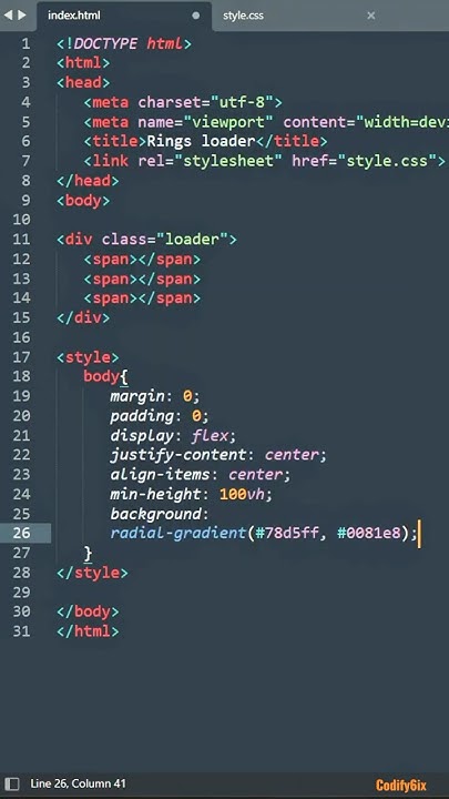 Rings loader | HTML & CSS - YouTube image.