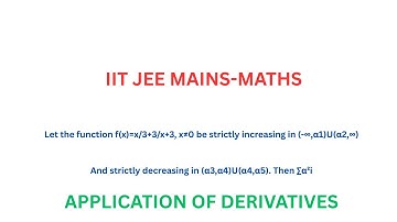 Let the function f(x)=x/3+3/x+3, x≠0 increasing in (-∞,α1)U(α2,∞)  and decreasing in (α3,α4)U(α4,α5)
