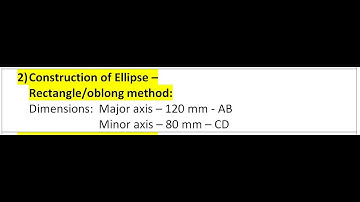 2. CONSTRUCTION OF ELLIPSE - OBLONG/RECTANGLE METHOD - AutoCAD 2022