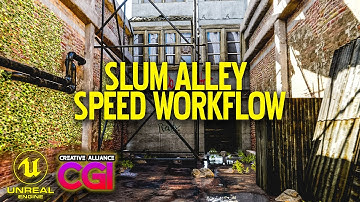 SLUM ALLEY SPEED LEVEL DESIGN | SPEED ART WORKFLOW | UNREAL ENGINE 5