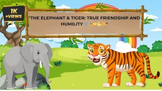 The Elephant & Tiger: True Friendship and Humility 🐘🐅🤝💪🌟| Shortmoral story\@Kidzstoryi