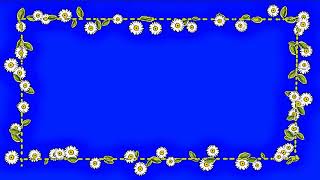 Moldura de Flores Tela Verde