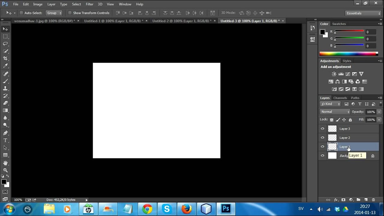 How to create a new layer in Photoshop  cs6 YouTube