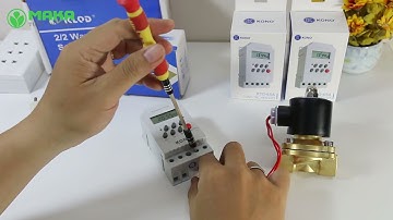 Bộ tưới cây tự động 220V kêt hợp Công tắc hẹn giờ và Van điện từ | Maka.vn