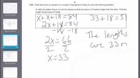 Algebra II 1.2.2 Homework Answers Part 1