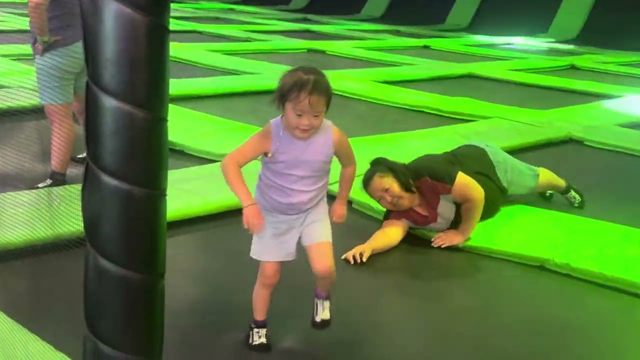 Trampoline with mommy at Zero Gravity in MN