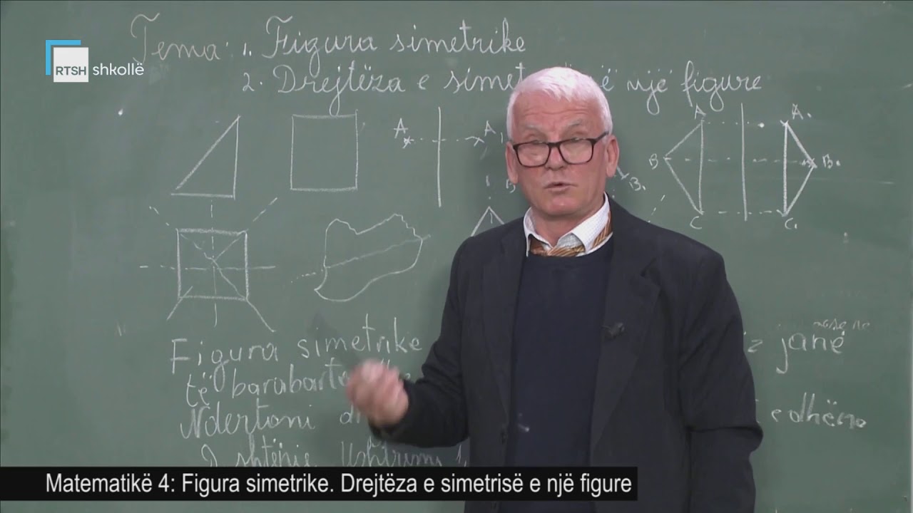 Matematikë 4 - Figura simetrike. Drejtëza e simetrisë e një figure.