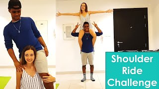 Shoulder Ride Challenge | Interracial Couple Version